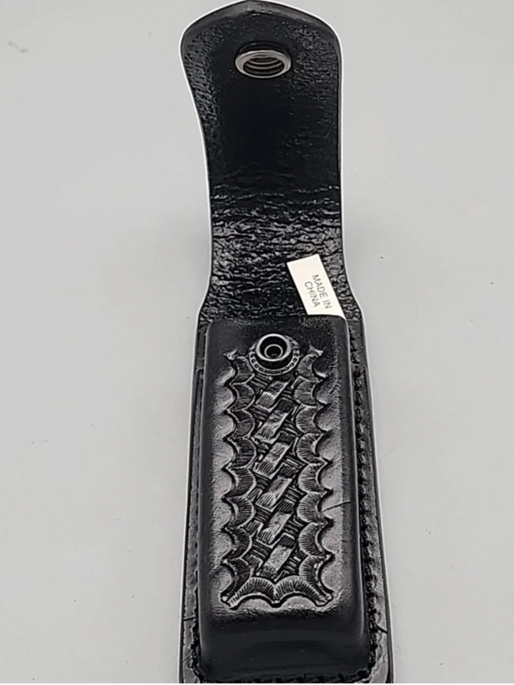 Men's Black Leather Tool/Key Sheath with Snap Closure